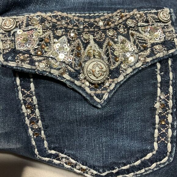 Grace in LA Embellished Boot Cut Denim Jeans - Picture 7 of 7